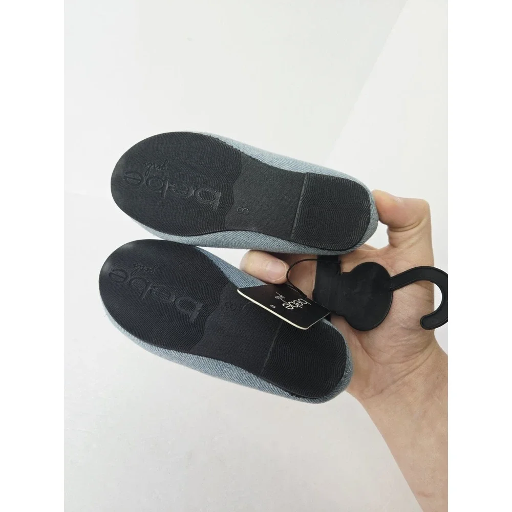 NEW Bebe Girls Toddler Shoes‎ Denim sz 8 Flats floral